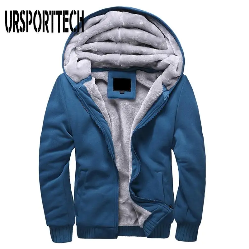 

2024 Hot New Men's Hooded Casual Brand Hoodies Clothing Mens Wool Liner Winter Thickened Warm Coat Male Jacket M-4XL Sweatshirts