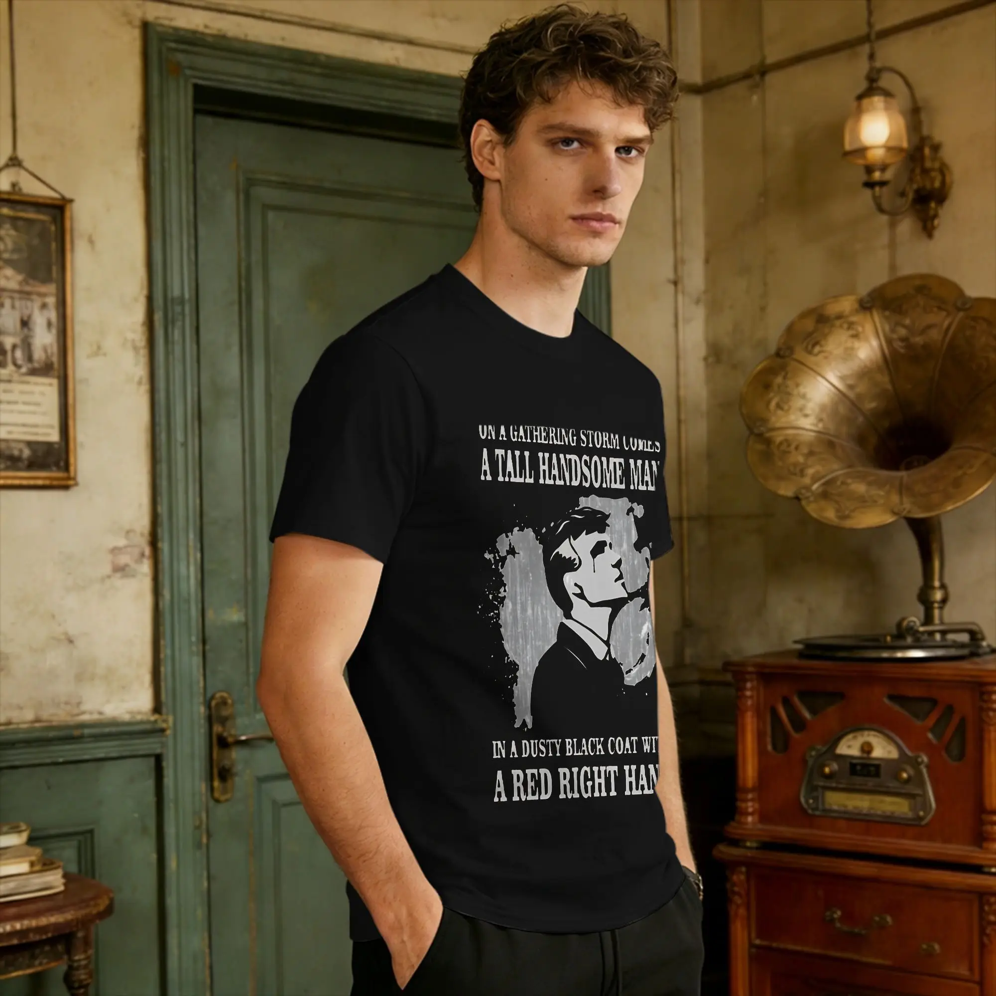 Mens T Shirt Thomas Shelby Gift T-Shirts Hippie Peaky Blinders Summer Tee Shirt Street Style 100% Cotton Tops Birthday Gift