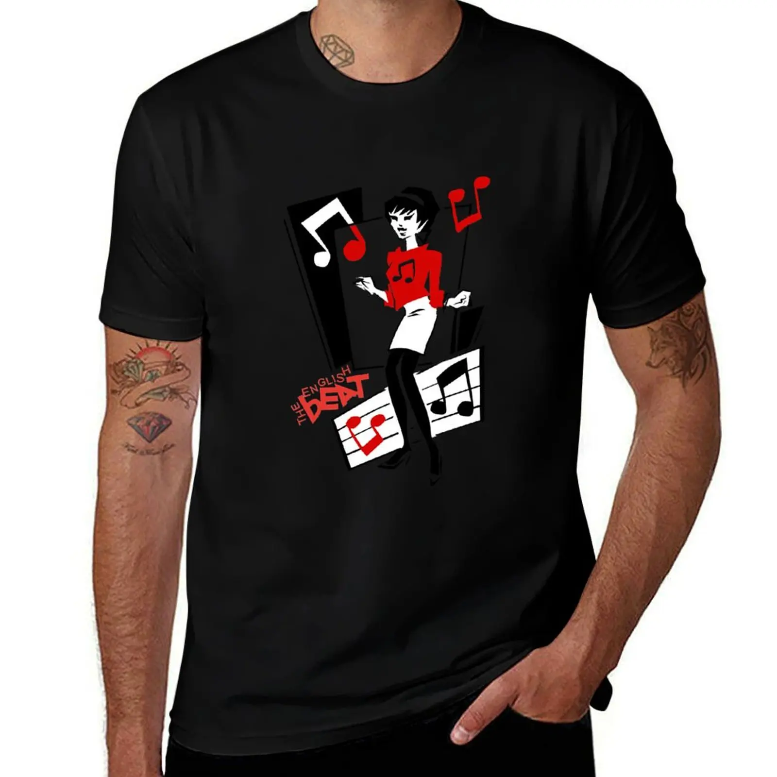 Mens Funny English Beat Men Women Unisex Baggy Boyfriend T-Shirt Simple Trendy Casual T-Shirt
