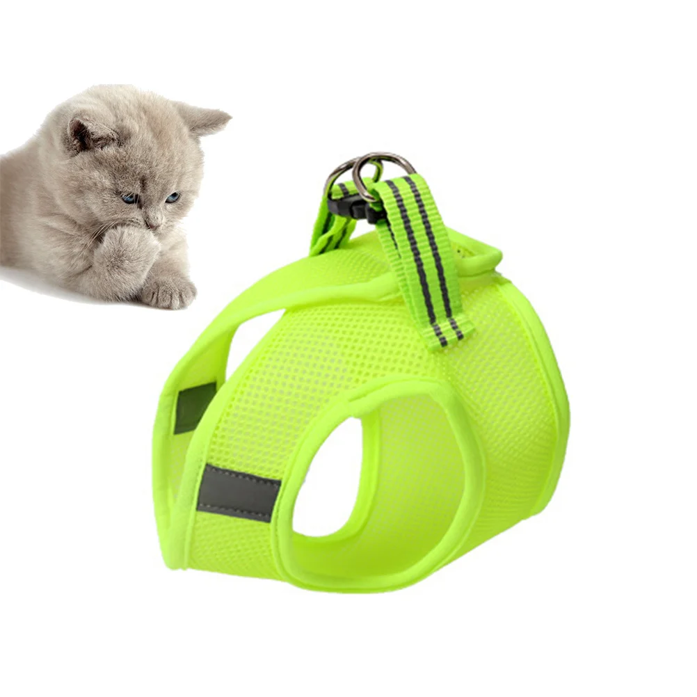 

Pet Harness Vest Style Breathable Fruit Green Size M Durable Lightweight Comfortable Cat Chest Strap Cat Vest Harness