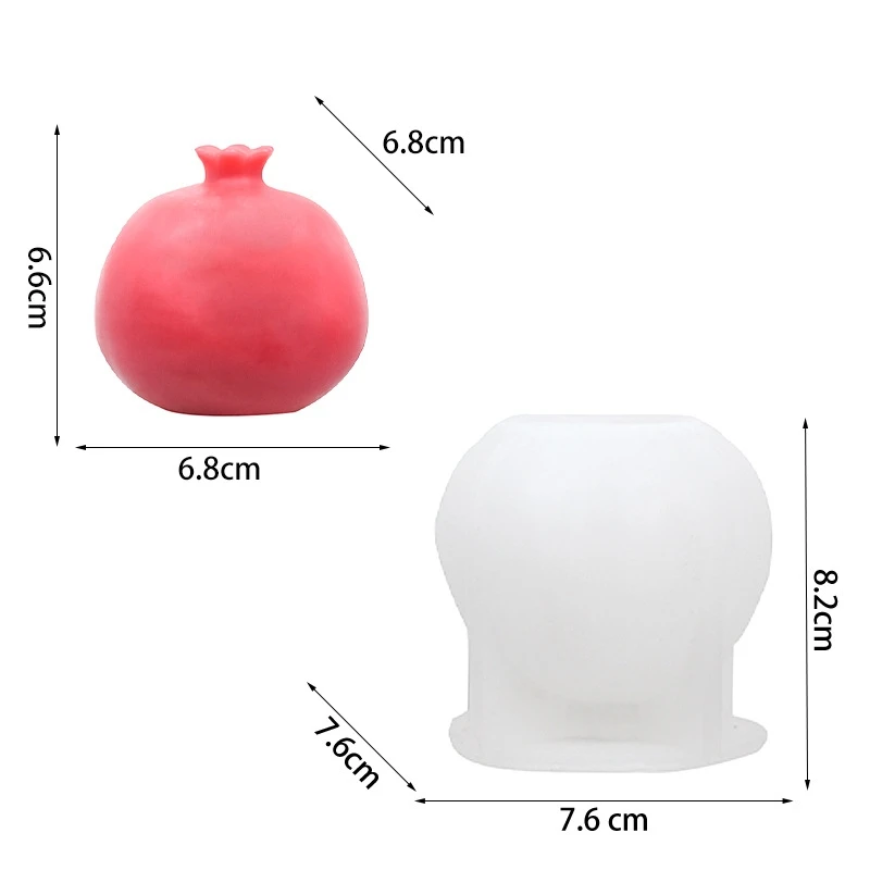 DIY Pomegranate Candle Silicone Mold Gypsum Form Carving Art Aromatherapy Plaster Home Decoration Mold Gift Handmade Tool