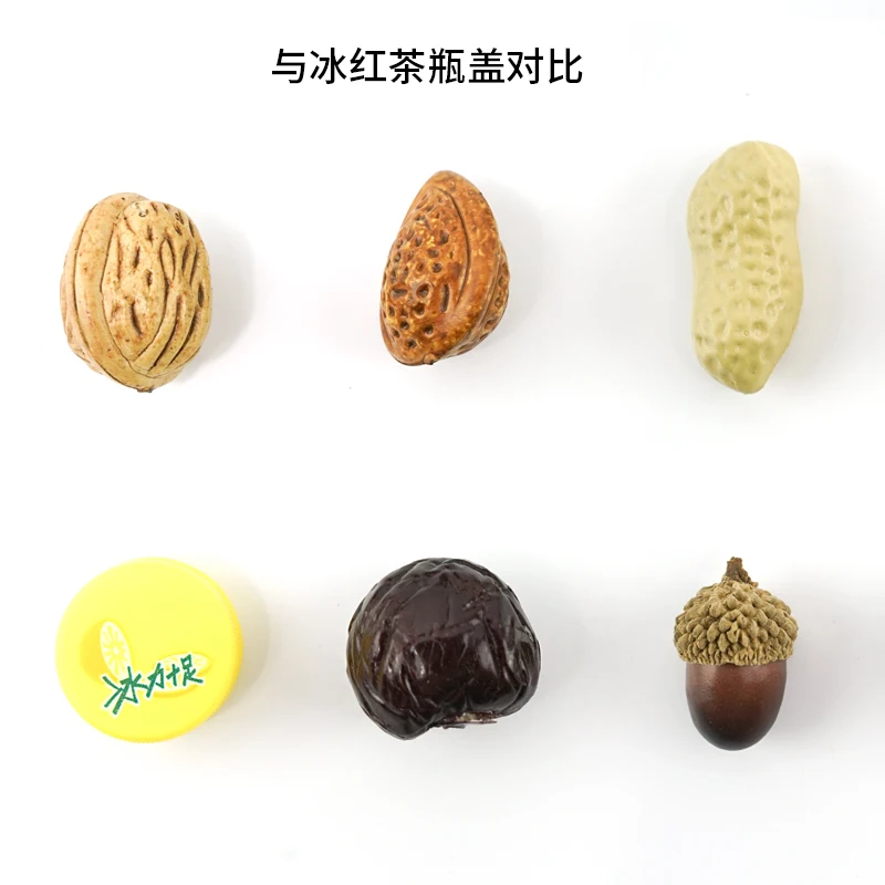 Restaurant Desktop Decoration Crafts Simulation Plastic Peanut Walnut Dried Fruit Jujube Food Model Decorative Props 80pc/lot