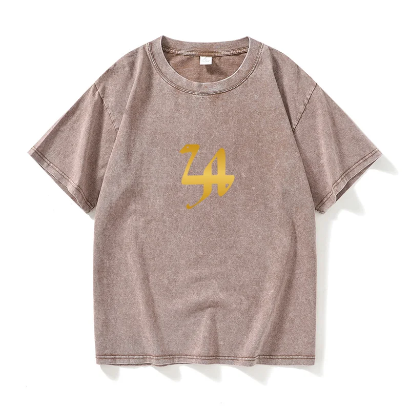 

Original Lakers Men's Baskeall Jersey T-irt ort Sve Pure Cotton Bla Mamba Kobe 24 Number Memorial Casual Loose Fit