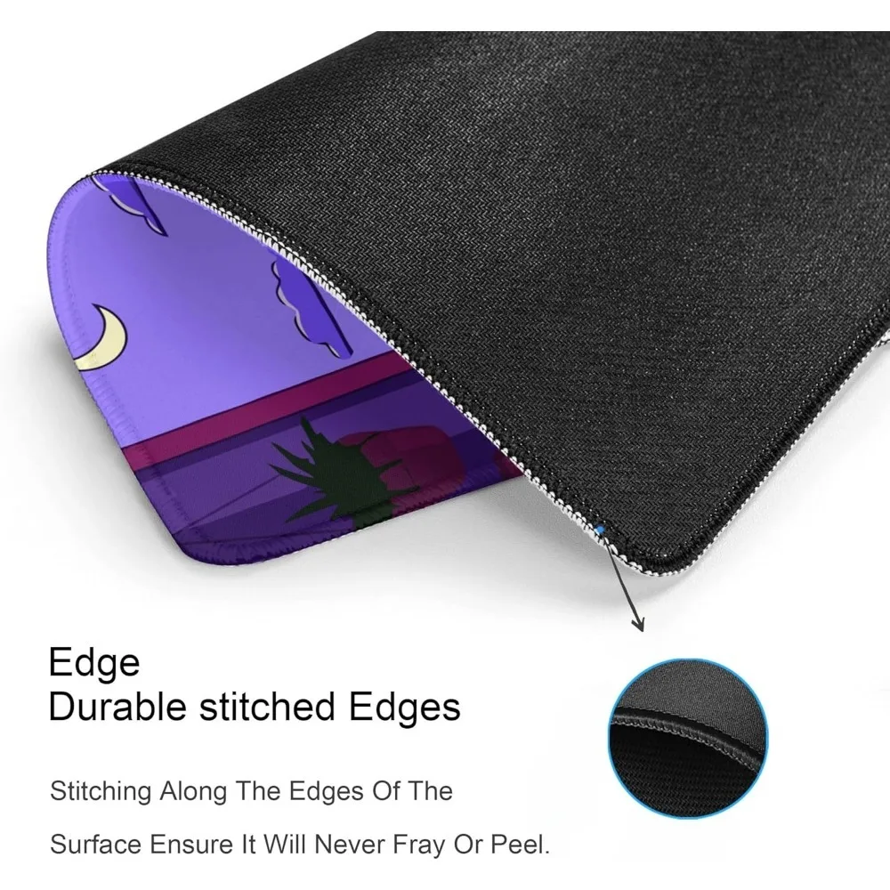 Cute White Cat Square Mouse Pad Anime Cats Mouse Pads for Wireless Mouse Desk Accessories 10"X8" Travel Mousepad with Non-Slip R