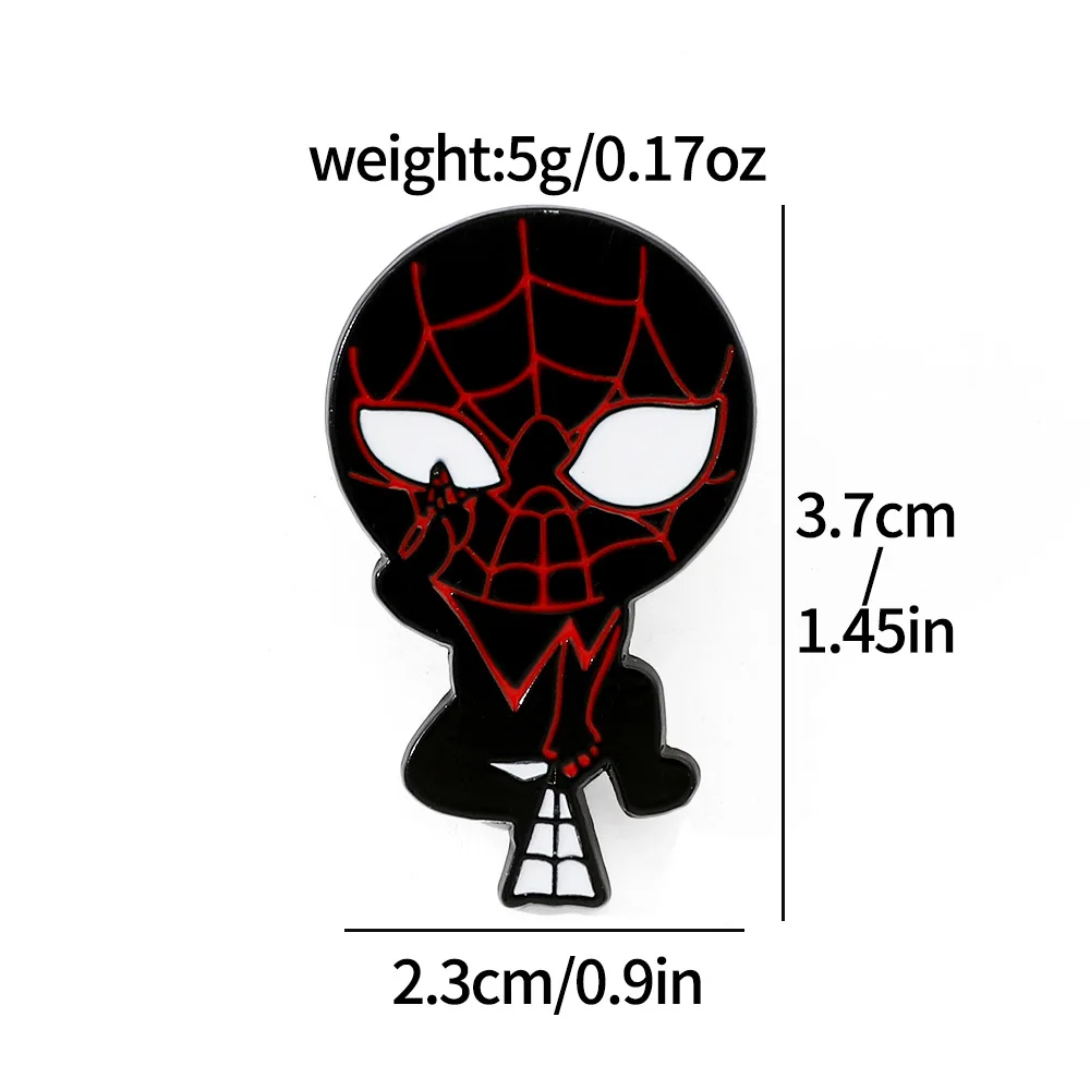 ź z kreskówki SpiderMan Denim Jacket Brooch Punk Marvel Enamel Pin Anime Badge Odzież Plecak Biżuteria Halloween Akcesoria