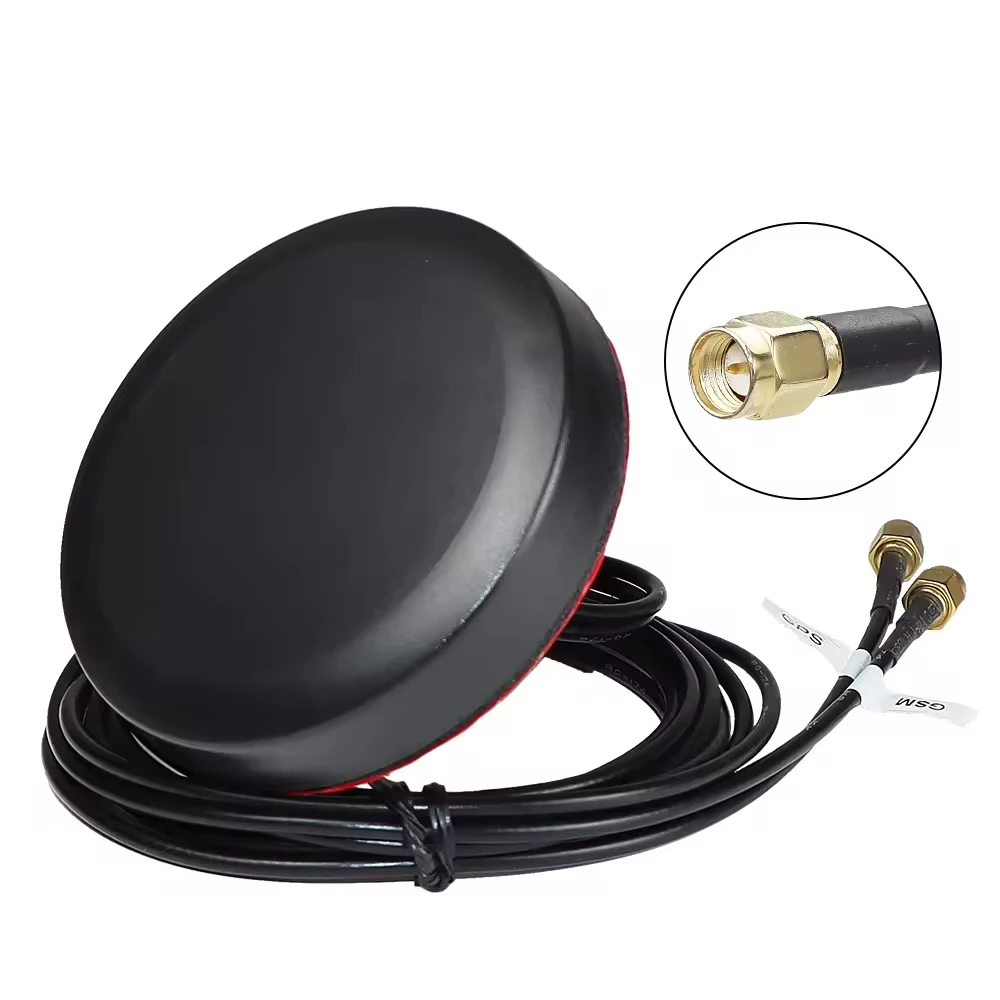 Omni Directional Screw Mount Outdoor 2 in 1 Antenna Combo for 3G GSM and GPS Networks with Waterproof and High Gain Design