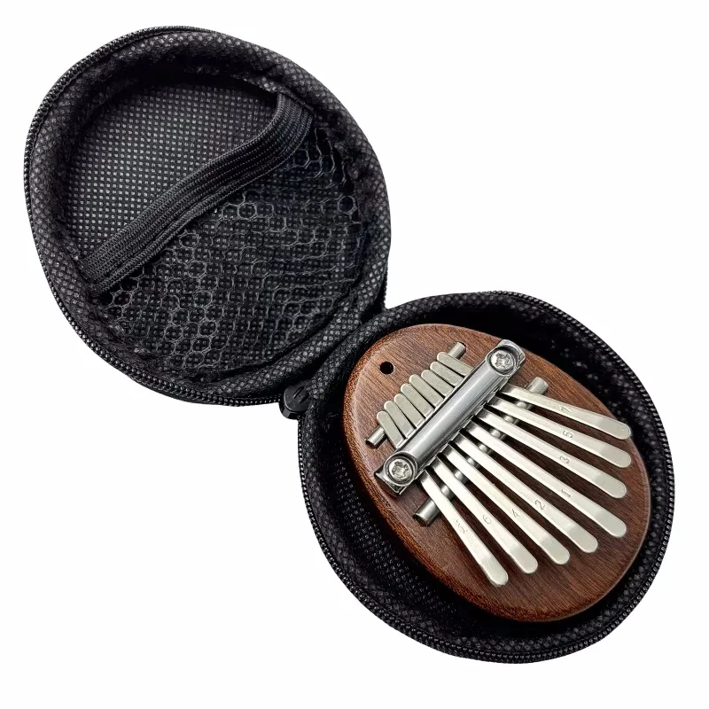 1 Juego de instrumentos musicales portátiles de 8 teclas Kalimba con libro de aprendizaje para niños principiantes, música de Piano de dedo acrílico con caja