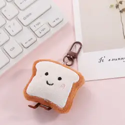 Hanging Ornaments Toast Bread Plush Bread Keychain Charm Keychain Cute Key Chain Kawaii Creative Bread Keyring Car Key Chain