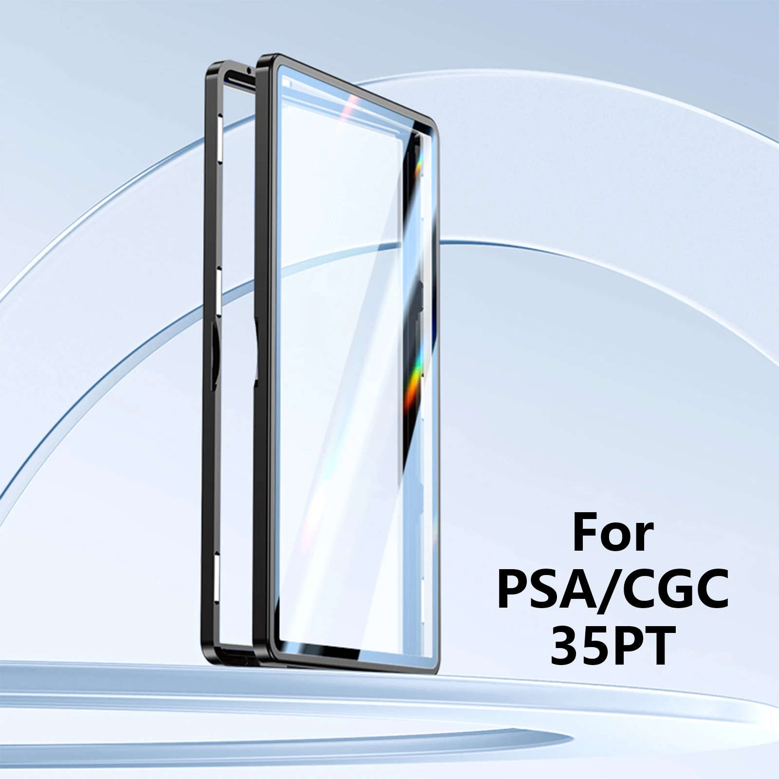 Schutzhülle für abgestufte Karten aus Aluminiumlegierung für PSA/CGC-Platten, UV- und kratzfeste Sammelkarten-Magnet-Display-Halterbox