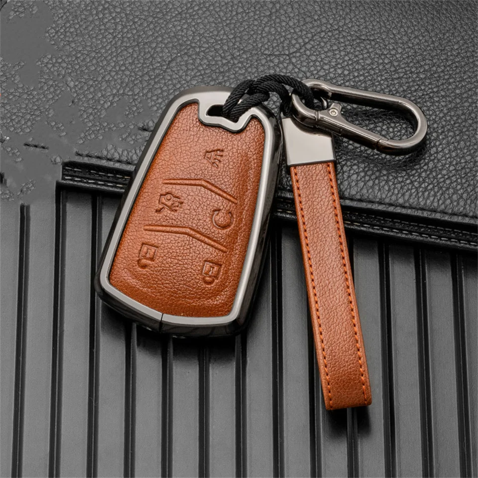 Car Genuine Key Case Holder Shell For Cadillac ESV Escalade CTS XTS SRX ATS 2015 2016 2017 2018 CT5 XT5 XT6 Accessories