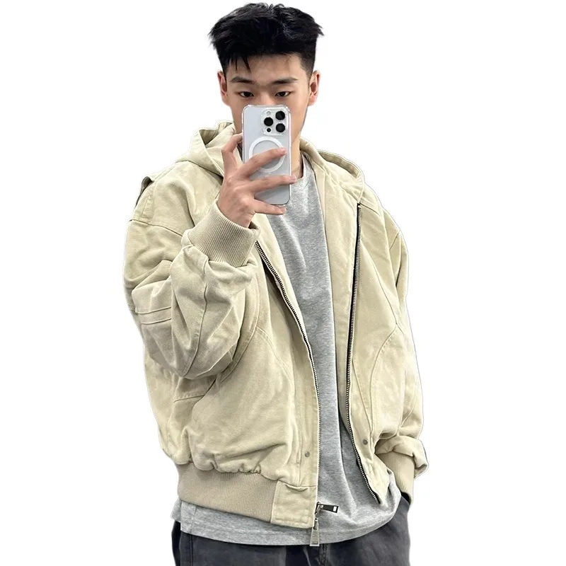 

Autumn Male Handsome Casual Versatile Fashion Trend Comfortable Simple Hooded High Quality Baseball Men's Clothing Jacket