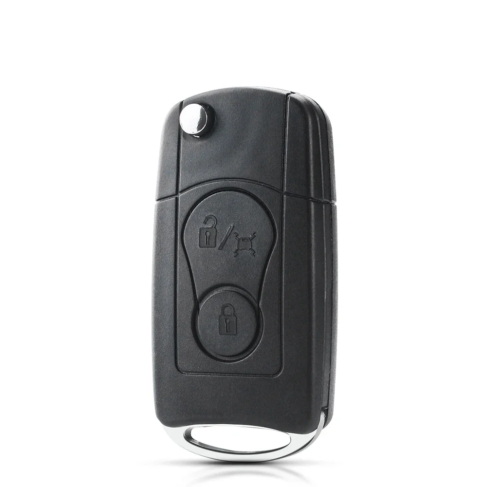 KEYYOU 2 Buttons Modified Flip Folding Car Key Case For SsangYong Actyon Kyron Rexton Key Case Blank Uncut Blade