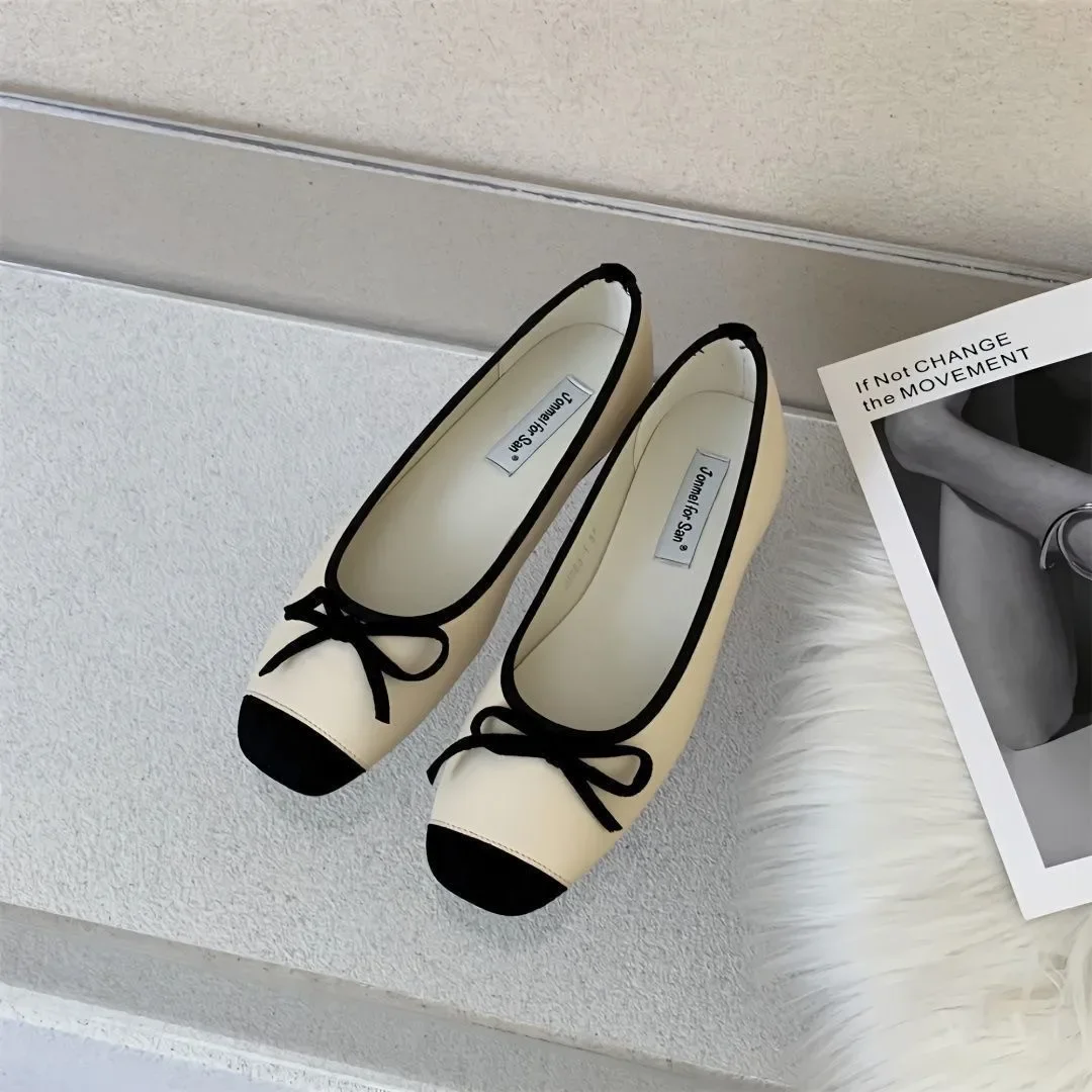 

Designer Vintage Butterfly-knot Soft Soled Women Mary Jane Shoes Fashion Slip on Party Dress Female Elegant Low Heel Shoes