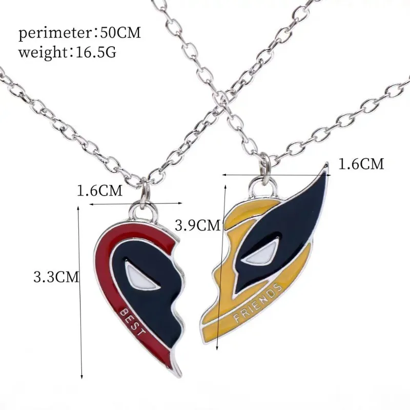 Disney Deadpools Superheld Mannelijke En Vrouwelijke Sieraden Accessoire Ketting Hanger Hartvormige Cosplay Het Verjaardagscadeau Van Een Vriend