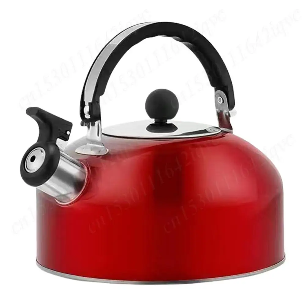 3L Stainless Steel Whistling Tea Kettle Water Boiler Heat-Resistant Flat Bottom Teapot Multi-Function Camping Pot for All Stoves