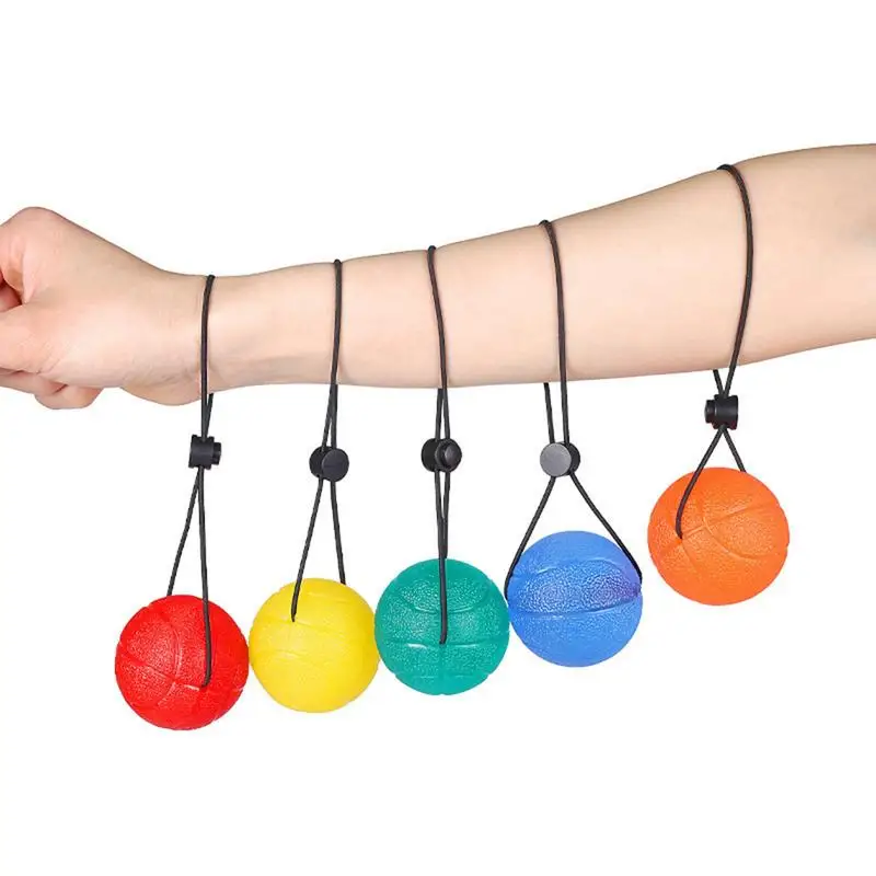 Hand Exercise Balls Hand Grip Strength Trainer With Adjustable Wrist Strap Soft Gel Hand Grip Exerciser For Hand Finger Wrist