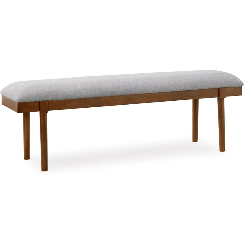 

Signature Design by Ashley Lyncott 59" Upholstered Solid Wood Frame Dining Bench, Gray/Brown