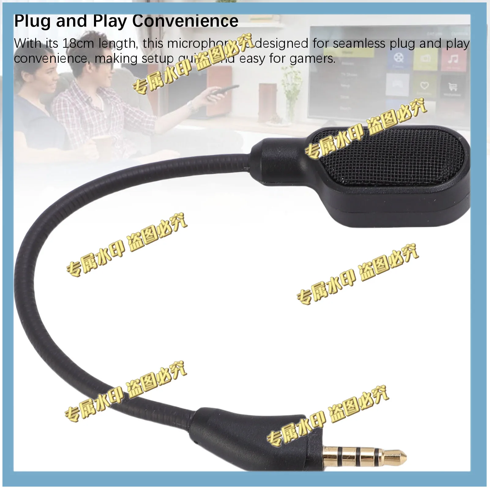 Replacement Microphone for HyperX Cloud III Gaming Headset Light-Up Noise-Canceling Microphone