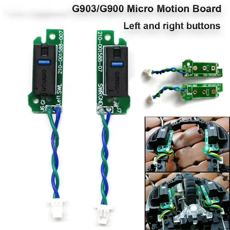 

For Solderless Micro Switch Small Board Replacement Parts for Left and Right Buttons of compatible G900/g903/g903 Hero Mouse