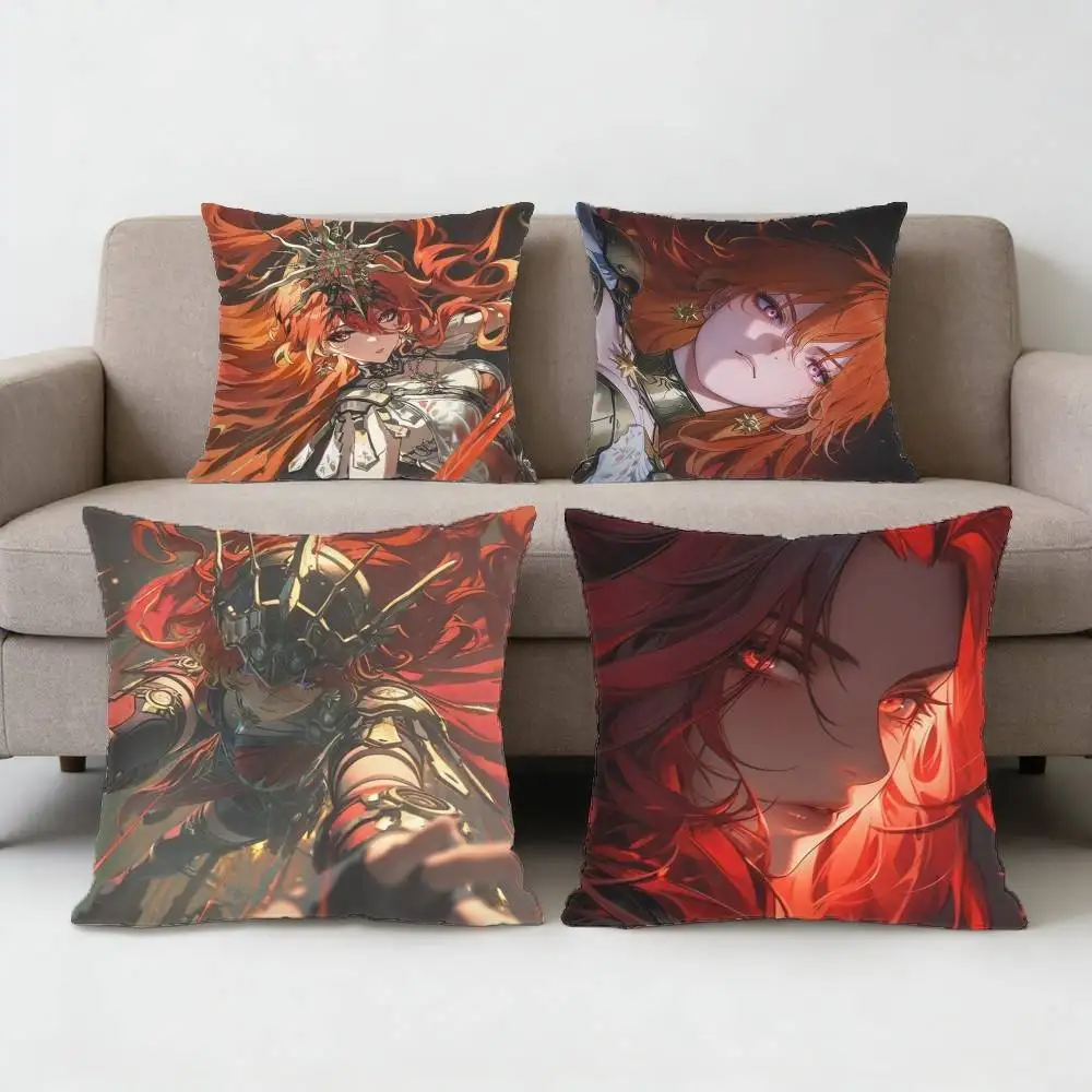 Open world Game Wuthering Waves Augusta Pillow Case Sofa Living Room for Bedroom car Headboard Cushion Square Cushion Nap Time