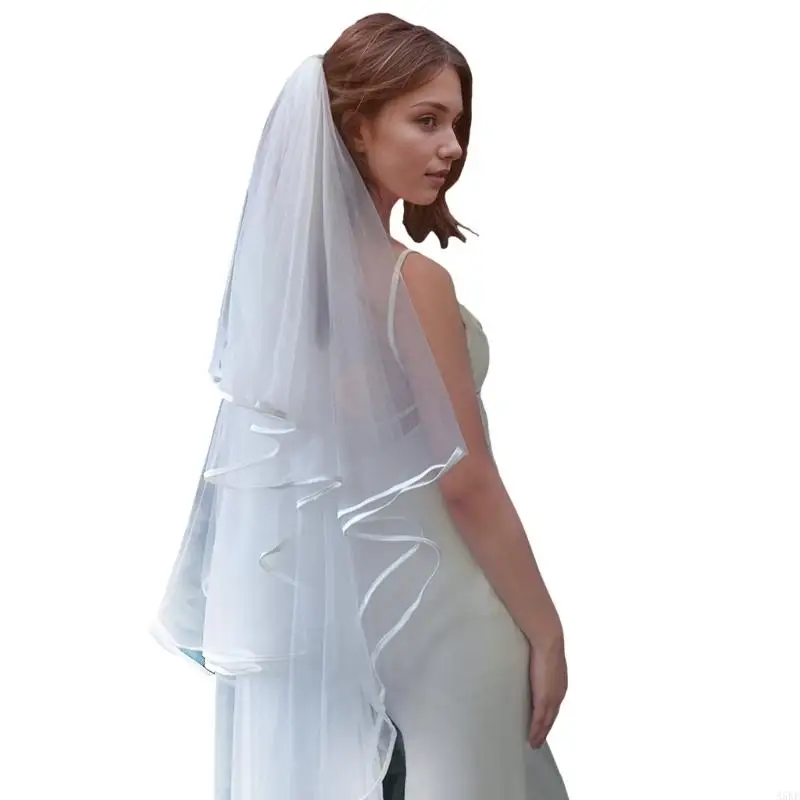 

Four Layer Long Bridal Veils For Wedding Event Dressingup With Invisible Hair Comb Tulle Veils Bride Formal Accessory