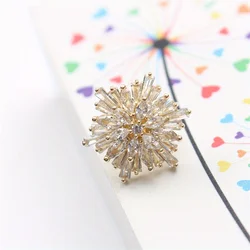 Christmas Fashion Luxury Shiny Rhinestone Snowflake Unisex Small Corsage