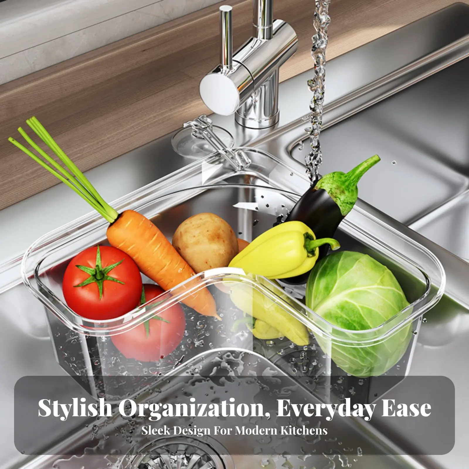 

Sink Food Waste Strainer Easy to Use Versatile Sink Drainer Vegetable Washing Colander Sturdy Thickened Material