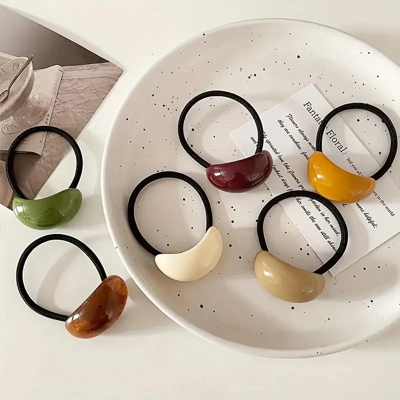 Summer New High Elastic Hair Rings Firm Ponytail Hold Durable Rubber Hair Bands Stylish Premium Hair Accessories For Girls Daily