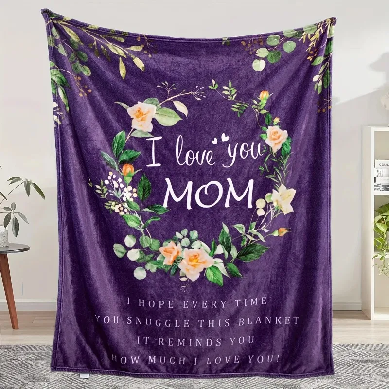

1pc Warm and Cozy Flannel Blanket for Mom - Perfect Gift for Birthdays and Special Occasions blankets for beds 150x200cm