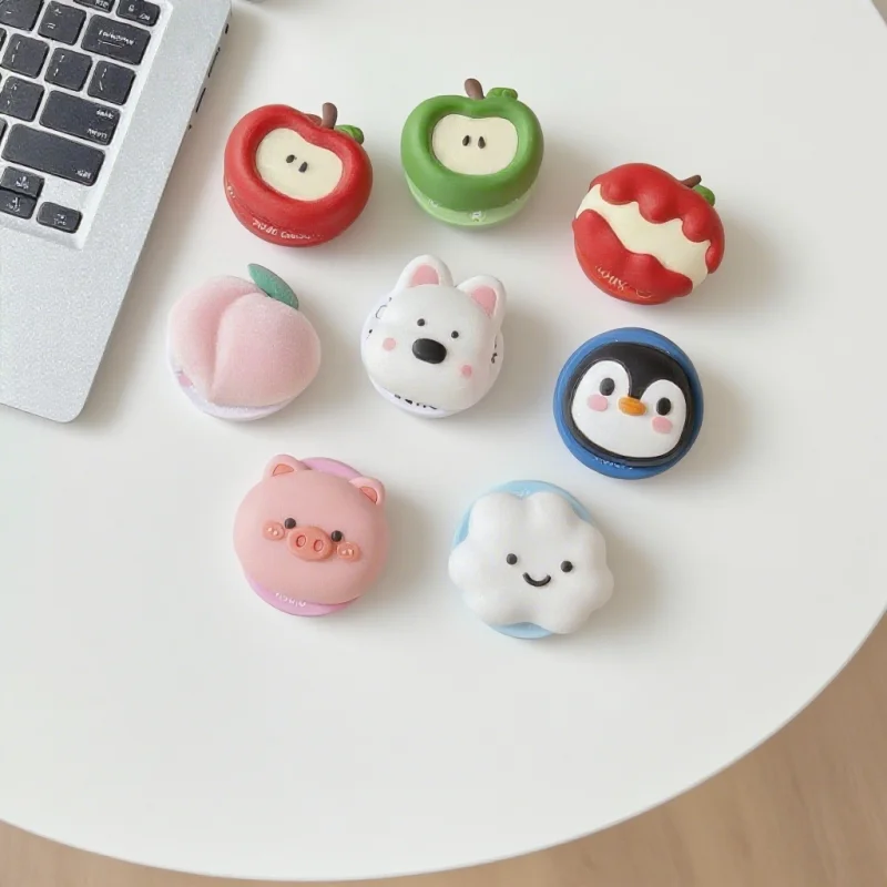 Magsafe Griptok 3D Uroczy Stojak na Telefon z Kreskówką, Bezprzewodowe Ładowanie, Składany Uchwyt dla Dziewczynki na iPhone'a