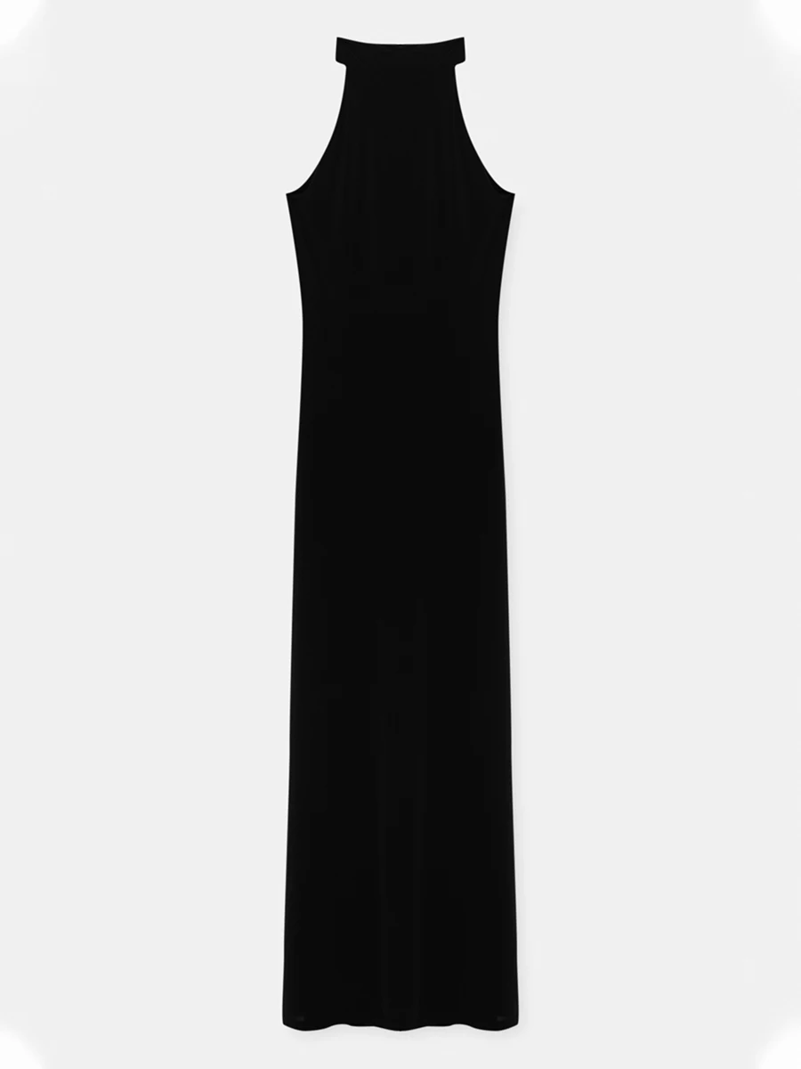 Elegante vestido de noche de encaje con cuello en V para mujer, Maxi vestido sin mangas para boda, fiesta de graduación, cóctel, evento Formal