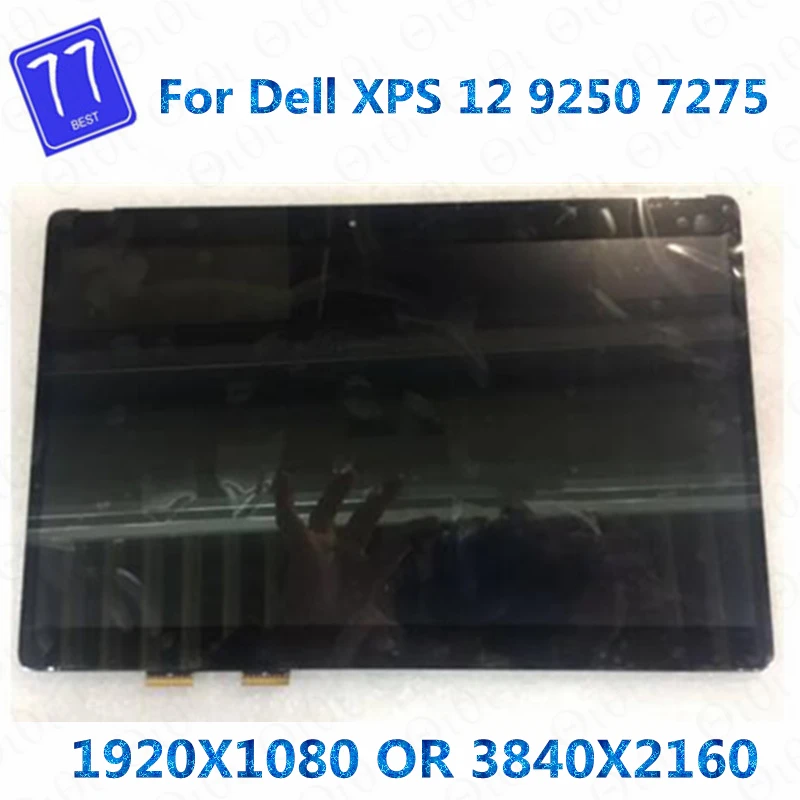 For Dell XPS 12 9250 7275 Latitude Tablet 12.5 inch FHD 1920X1080 or UHD 3840x2160 With Touch LCD Screen Assembly Replacement