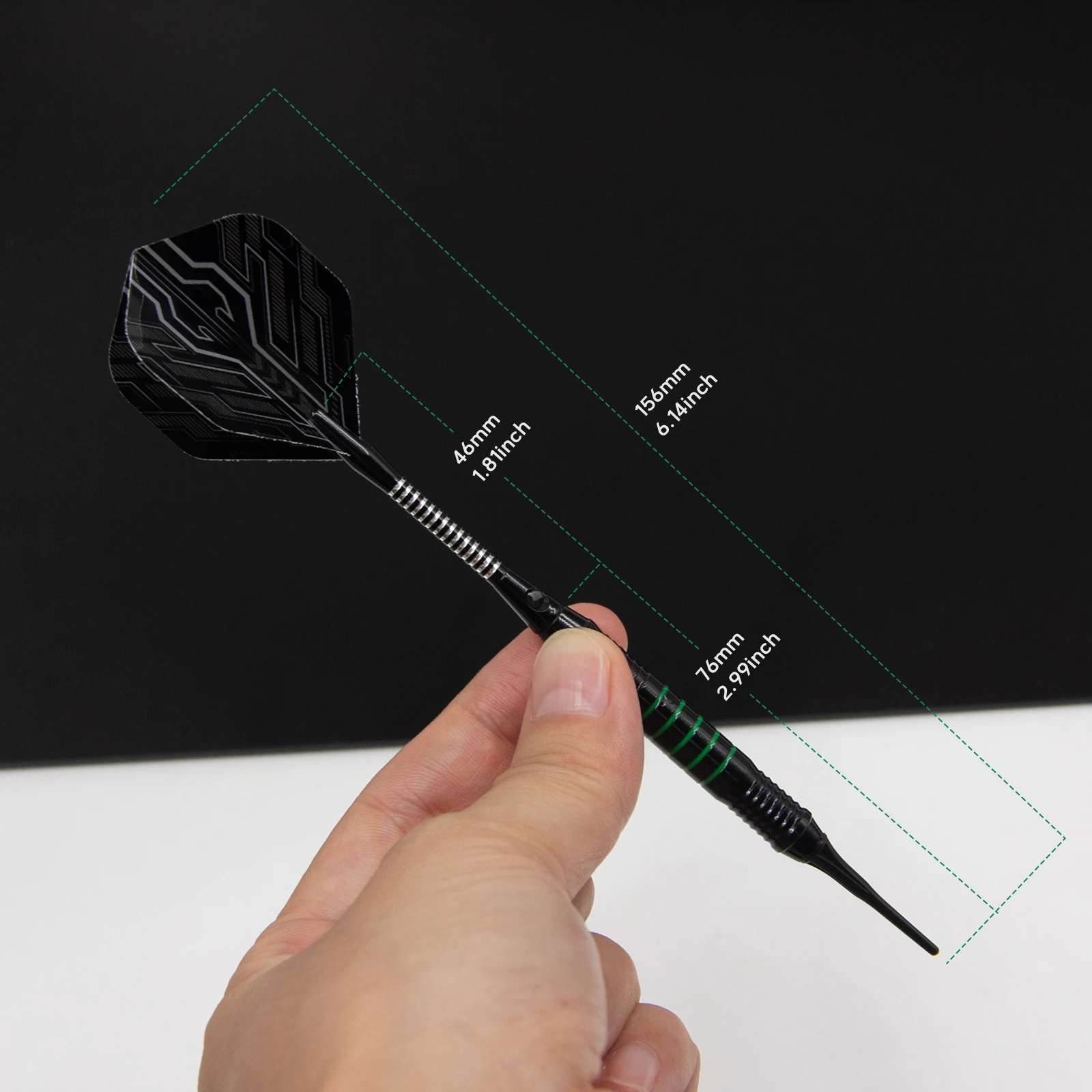 HUANQU 17g Soft Tip Darts Set for Electronic Dartboard Professional Training Indoor Game Darts with Extra Shafts Flights Case
