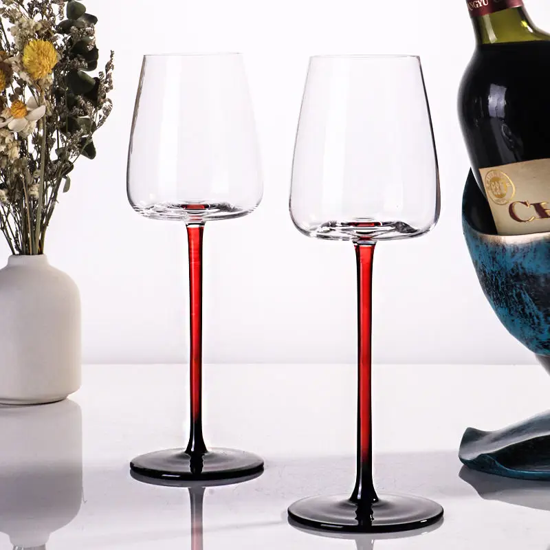 720 مللي كأس زجاجي كريستال بورجوندي كأس النبيذ الأحمر أحمر أسود سوبرينغ كأس للنبيذ مأدبة ويسكي الزجاج براندي الزجاج زجاج الشمبانيا