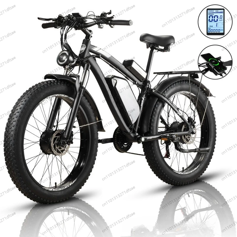 Electric Mountain Bike 26 Inch Fat Tire Mountain Moped