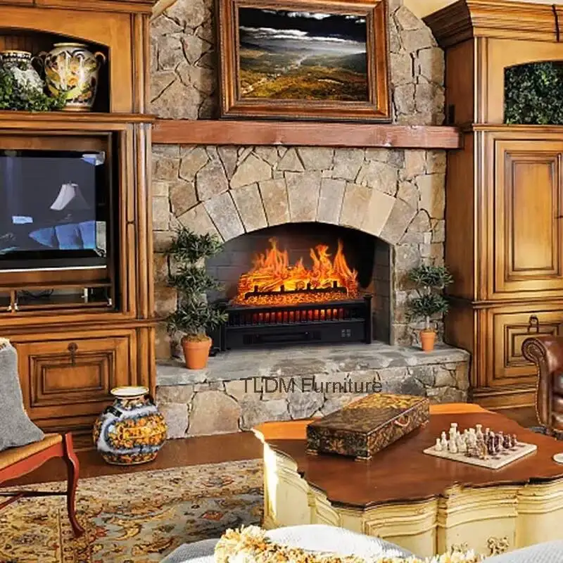 

Portable Living Room Apartment Electric Fireplaces Indoor Restaurant Hotel Heater Decoration American Homestay Villa Fireplace