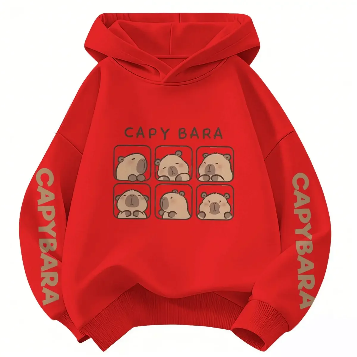 Cute capybara hoodie for kids, unisex sweatshirt, a perfect gift for capybara lovers, casual wear.
