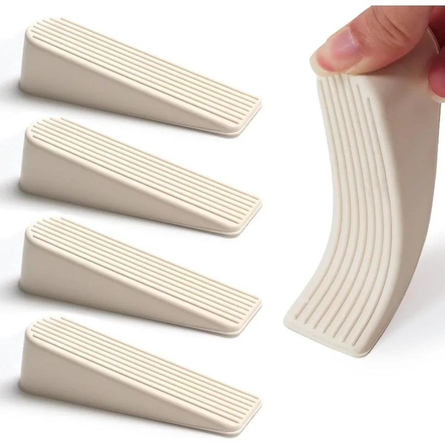 

Дверной стопор Дверной стопор Клин Не царапающий дверной держатель Маленький белый - упаковка из 4 шт.