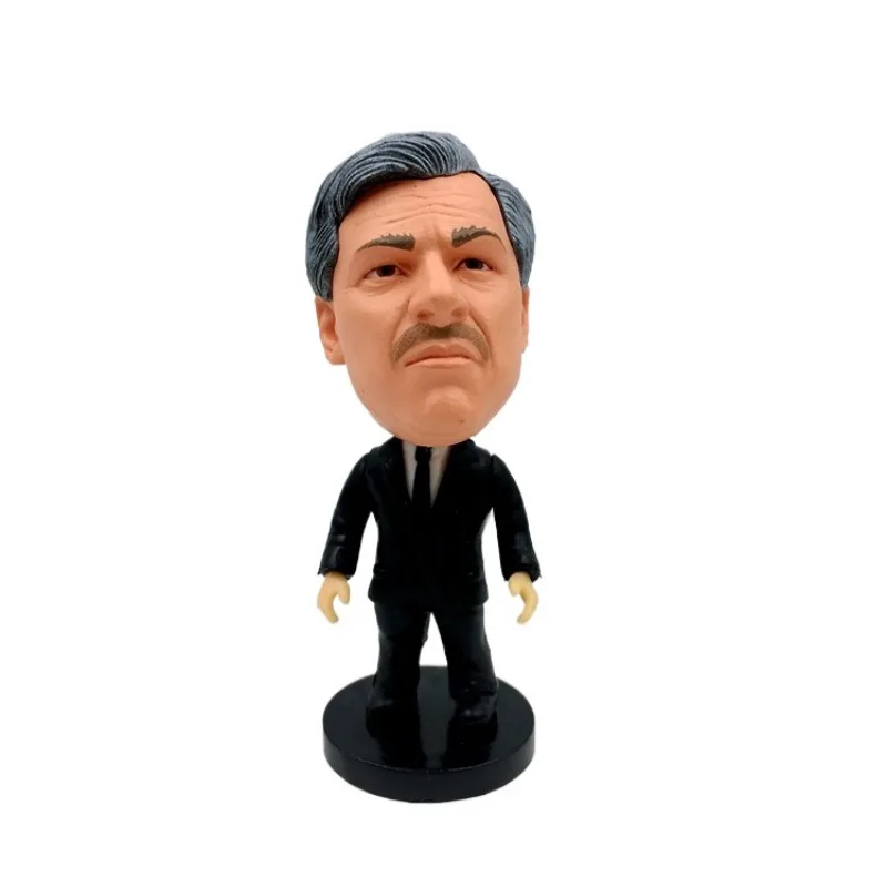 Figuras de ação do treinador de futebol FergusonZinedineZidaneGuardiolaMourinhoAncelotti Boneca estrela de futebol de 6,5 cm