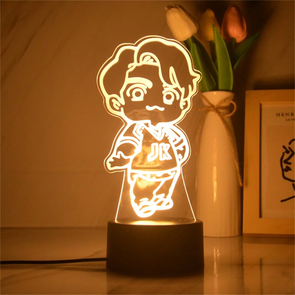 Neue Anime Lampe süße Jungen führte Nachtlicht Schlafzimmer Dekoration für Kinder Freunde Geburtstags geschenk Anime Neuheit 3D Nacht lampen