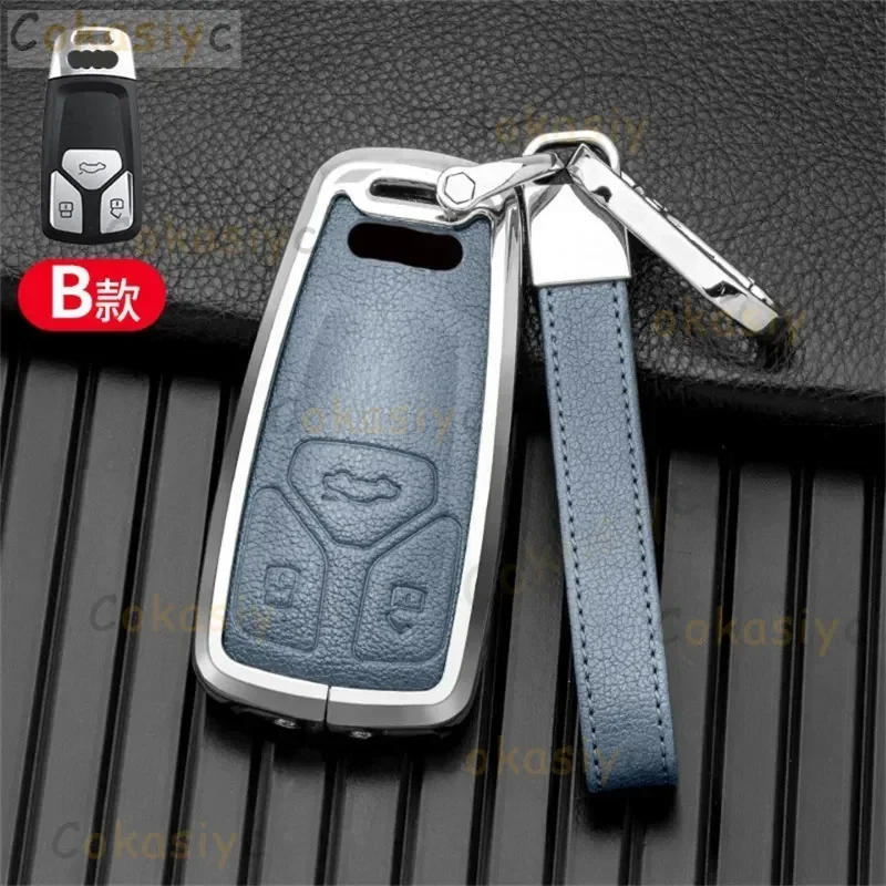 

Car Key Case Cover Key Bag For Audi a1 a3 8v a4 b9 a5 a6 c7 q3 q5 q7 tt Holder Shell Auto Keychain Protect Set Accessories