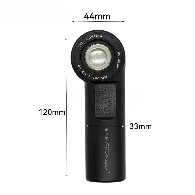 Magnifying glass charging 20 times with lamp porcelain jade coins bronze