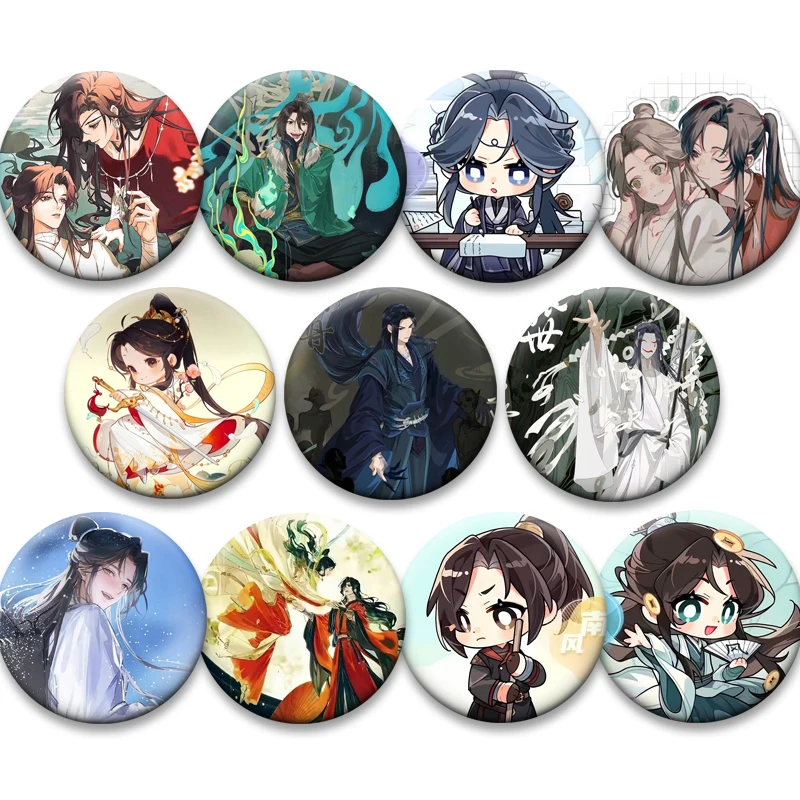 

BL Anime Heaven Official's Blessing Brooches,Tian Guan Ci Fu Pins,Hua Cheng Xie Lian Cartoon Badge,Bag Accessorie Exquisite Gift