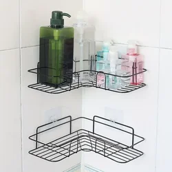 Iron Triangle Rack For Kitchen Bathroom Storage Rack Thickened Love Corner Rack Storage Rack Durable