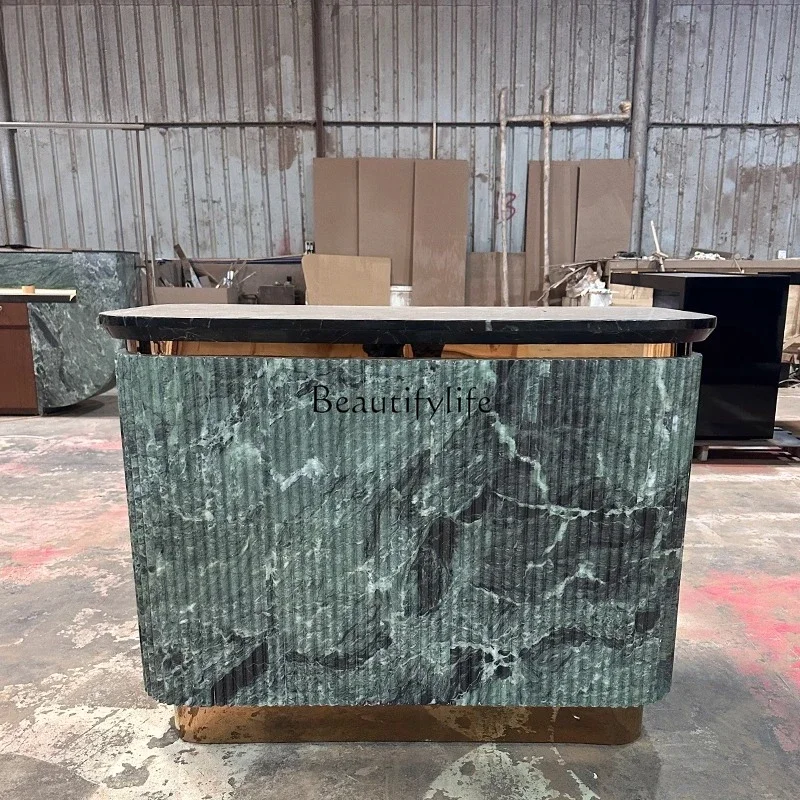 

yj21 Hotel front desk sales department reception marble company club checkout page customization