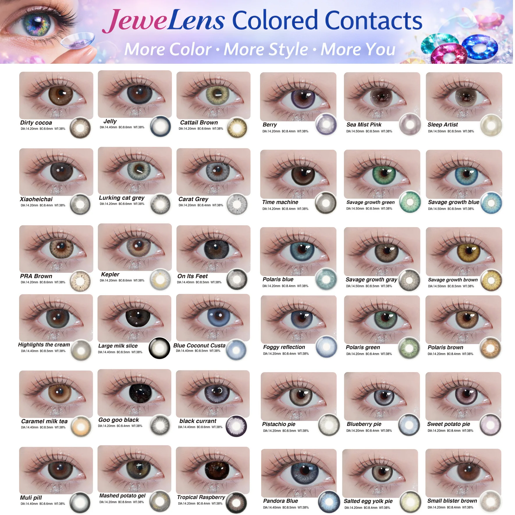 jewelens-10-100ペア卸売カラーコンタクトレンズメイクアップコスプレレンズハロウィン用アイファクトリーストアメーカー供給業者