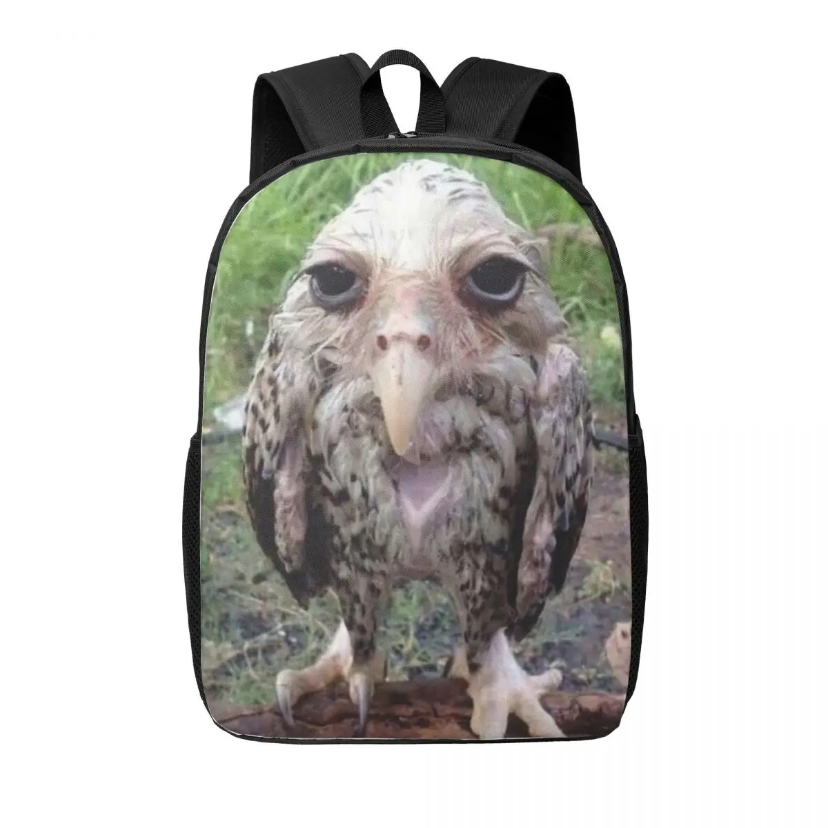 

Stupid Wet Owl Woman Backpacks Boys Girls Bookbag Fashion Children School Bags Portability Travel Rucksack Shoulder Bag