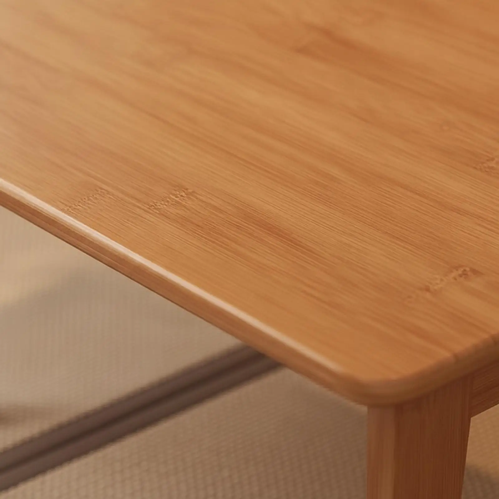 Foldable Bamboo Table with Varnish Finish for Small Apartments Home Office Reading Desk Coffee Table Decoration