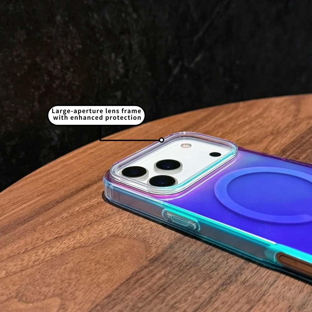 Luggage phone case For Apple iPhone17 Pro Max 17Pro 17Air case Dazzling Stripe Premium Gradient Color