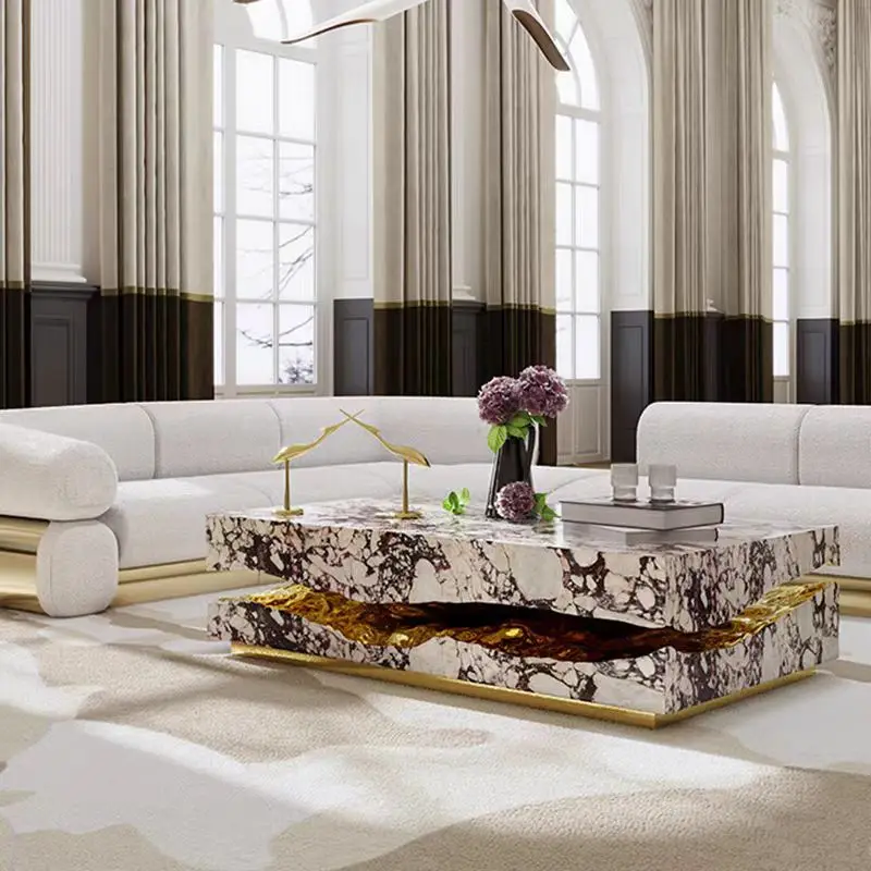 Italian light luxury custom coffee table fashion creative model room living room designer coffee shop tea table